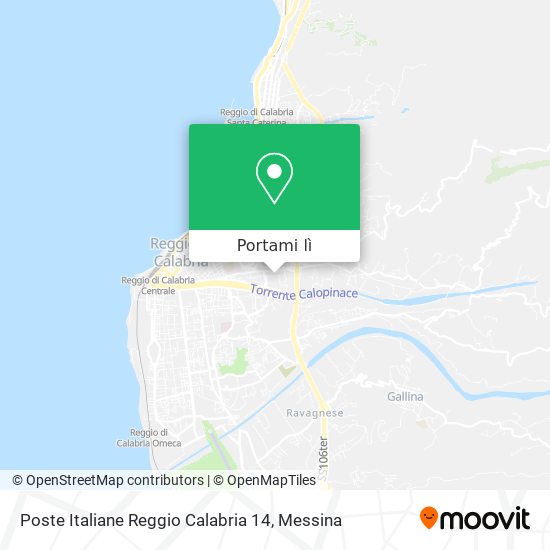 Mappa Poste Italiane Reggio Calabria 14