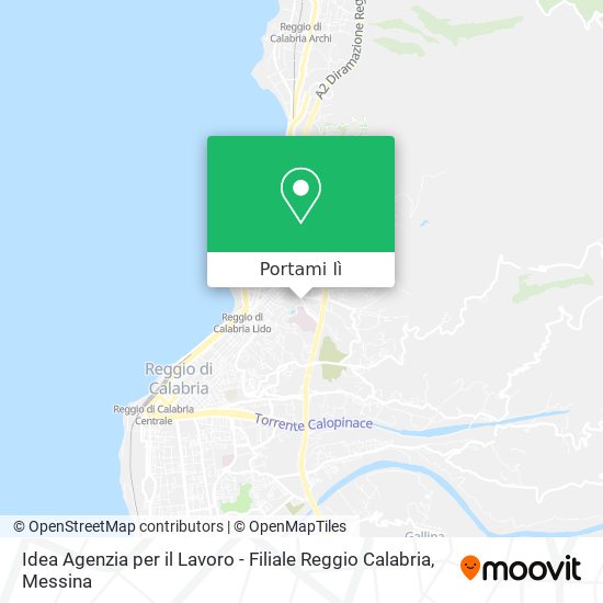 Mappa Idea Agenzia per il Lavoro - Filiale Reggio Calabria