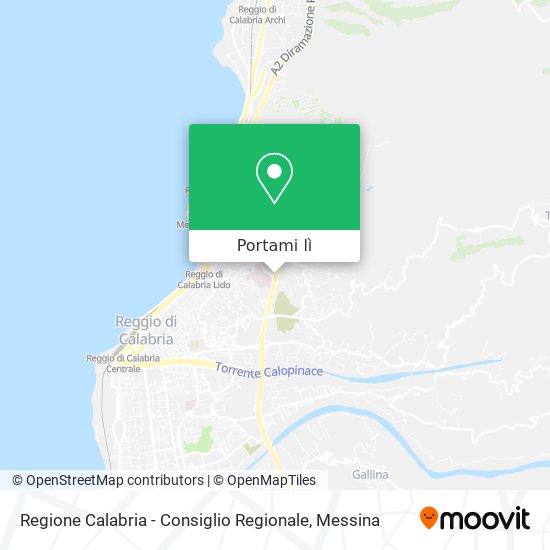 Mappa Regione Calabria - Consiglio Regionale