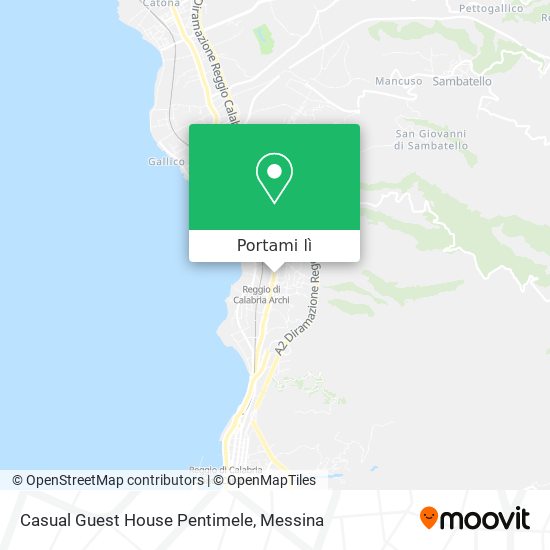 Mappa Casual Guest House Pentimele