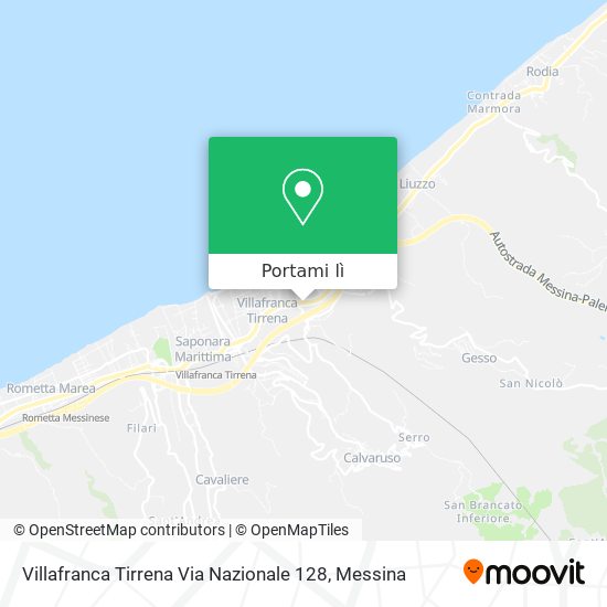 Mappa Villafranca Tirrena Via Nazionale 128