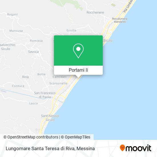 Mappa Lungomare Santa Teresa di Riva