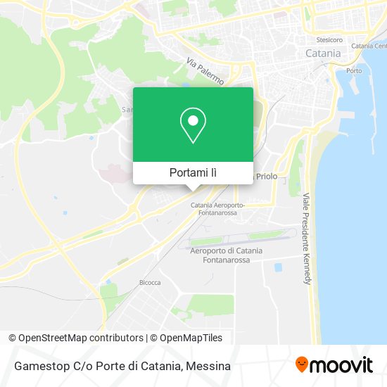 Mappa Gamestop C/o Porte di Catania