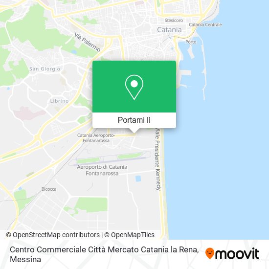 Mappa Centro Commerciale Città Mercato Catania la Rena