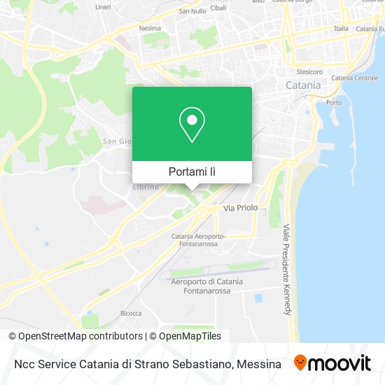 Mappa Ncc Service Catania di Strano Sebastiano