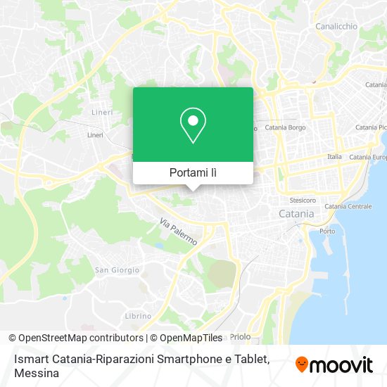 Mappa Ismart Catania-Riparazioni Smartphone e Tablet