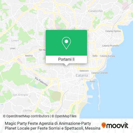 Mappa Magic Party Feste Agenzia di Animazione-Party Planet Locale per Feste Sorrisi e Spettacoli