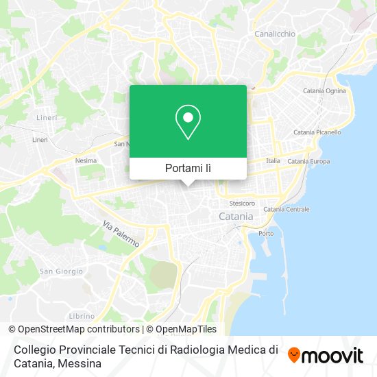 Mappa Collegio Provinciale Tecnici di Radiologia Medica di Catania