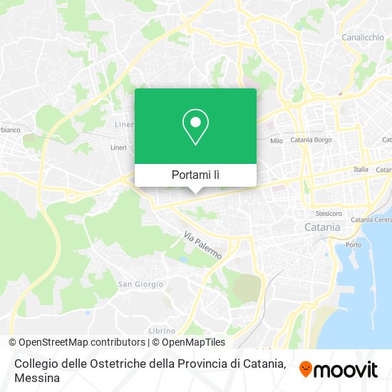 Mappa Collegio delle Ostetriche della Provincia di Catania