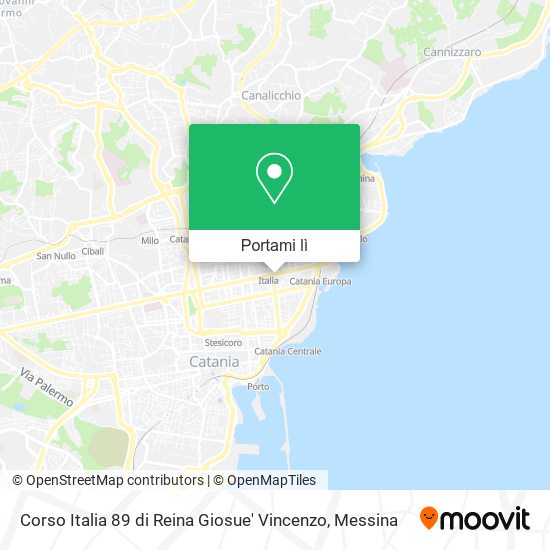 Mappa Corso Italia 89 di Reina Giosue' Vincenzo