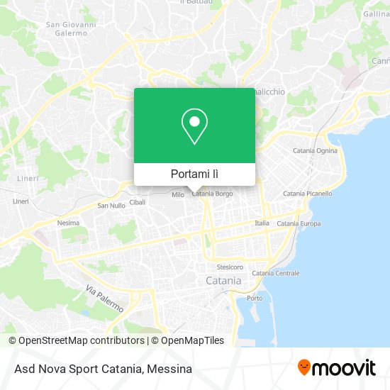 Mappa Asd Nova Sport Catania