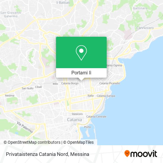 Mappa Privataistenza Catania Nord