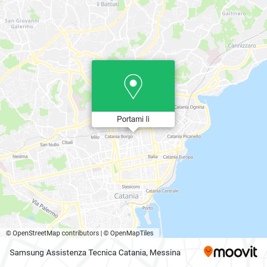 Mappa Samsung Assistenza Tecnica Catania