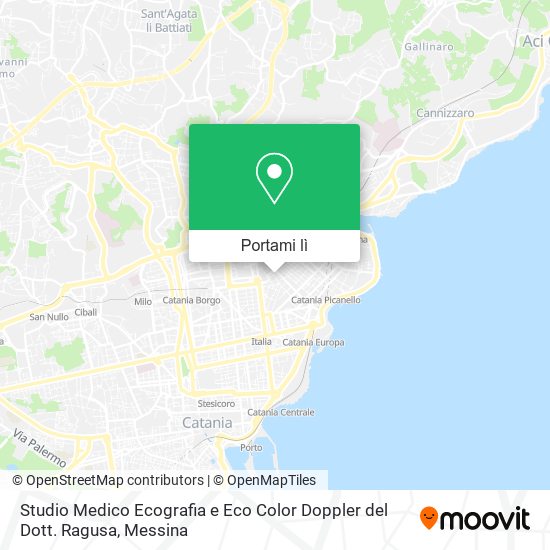 Mappa Studio Medico Ecografia e Eco Color Doppler del Dott. Ragusa