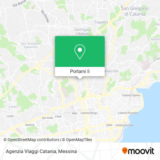 Mappa Agenzia Viaggi Catania
