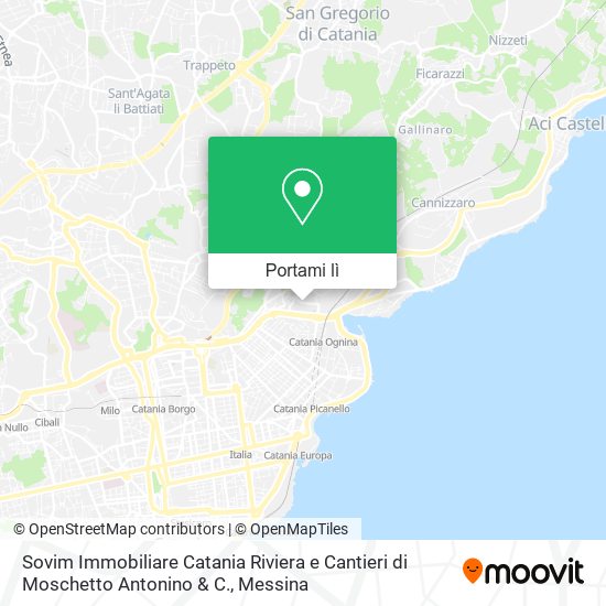 Mappa Sovim Immobiliare Catania Riviera e Cantieri di Moschetto Antonino & C.