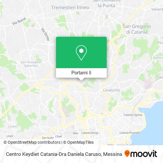 Mappa Centro Keydiet Catania-Dra Daniela Caruso