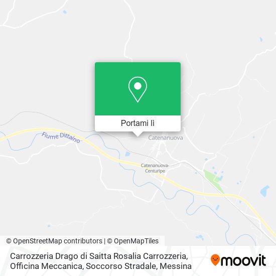 Mappa Carrozzeria Drago di Saitta Rosalia Carrozzeria, Officina Meccanica, Soccorso Stradale