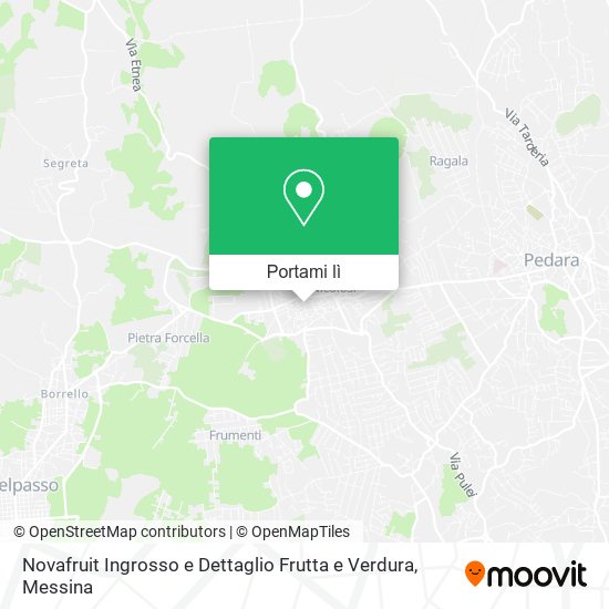 Mappa Novafruit Ingrosso e Dettaglio Frutta e Verdura