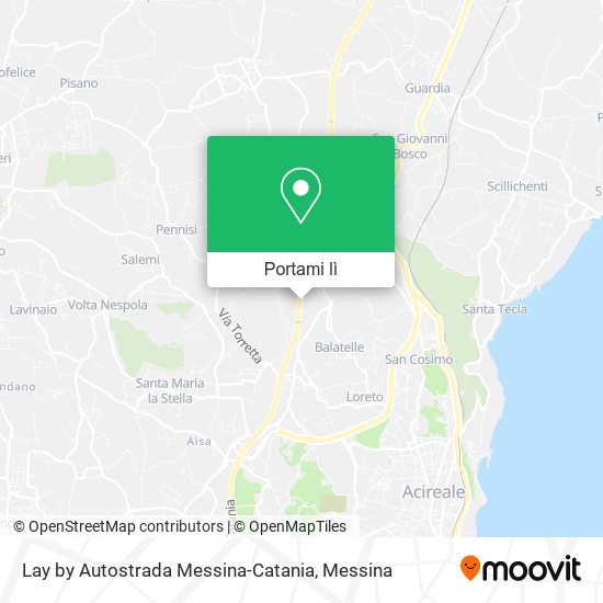 Mappa Lay by Autostrada Messina-Catania