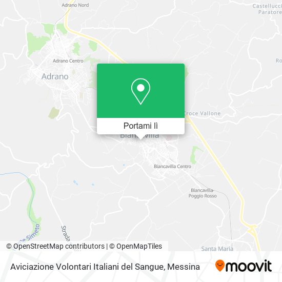 Mappa Aviciazione Volontari Italiani del Sangue