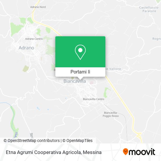 Mappa Etna Agrumi Cooperativa Agricola