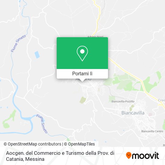 Mappa Aocgen. del Commercio e Turismo della Prov. di Catania