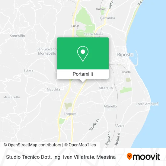 Mappa Studio Tecnico Dott. Ing. Ivan Villafrate