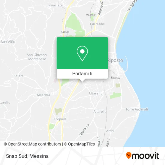 Mappa Snap Sud