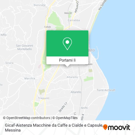 Mappa Gicaf-Aistenza Macchine da Caffe a Cialde e Capsule