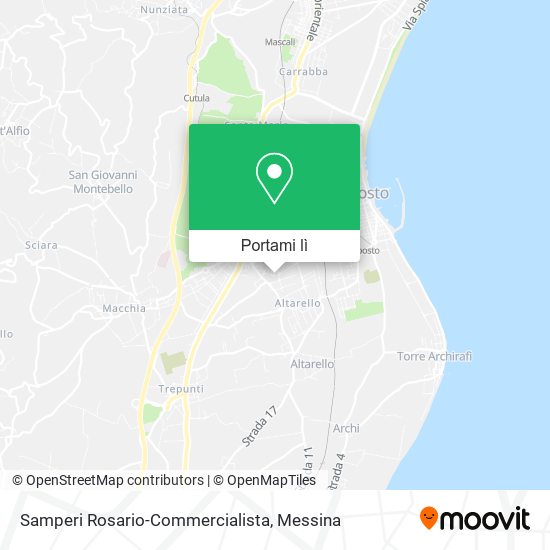 Mappa Samperi Rosario-Commercialista