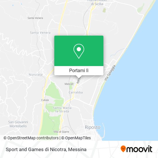 Mappa Sport and Games di Nicotra