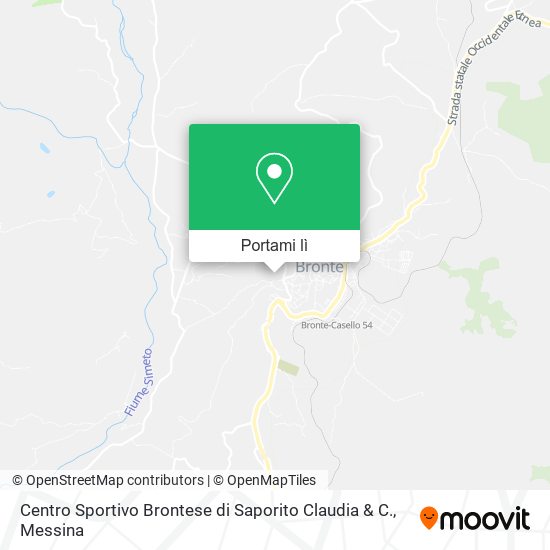 Mappa Centro Sportivo Brontese di Saporito Claudia & C.