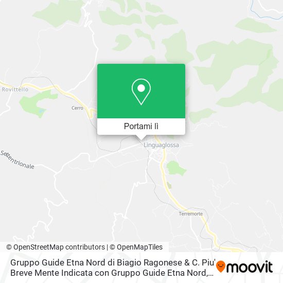 Mappa Gruppo Guide Etna Nord di Biagio Ragonese & C. Piu' Breve Mente Indicata con Gruppo Guide Etna Nord