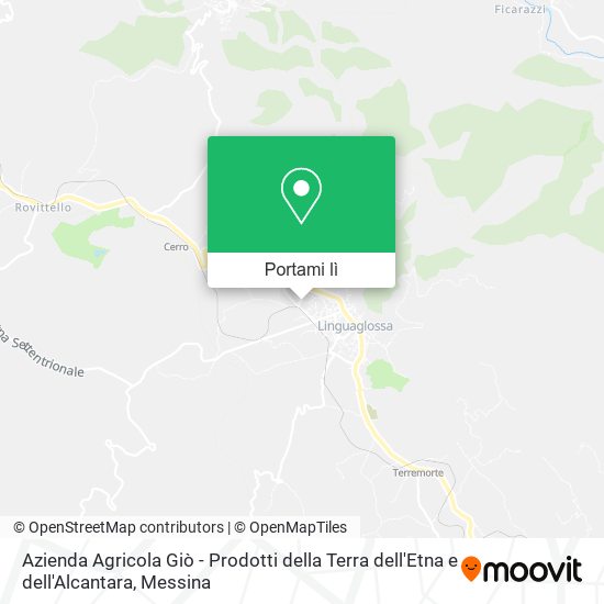 Mappa Azienda Agricola Giò - Prodotti della Terra dell'Etna e dell'Alcantara