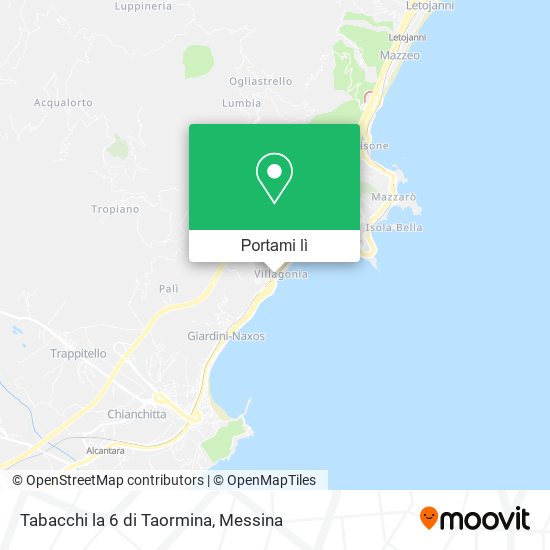 Mappa Tabacchi la 6 di Taormina