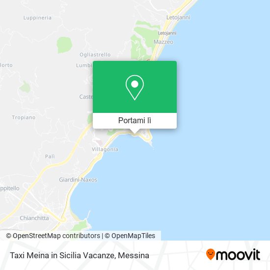 Mappa Taxi Meina in Sicilia Vacanze