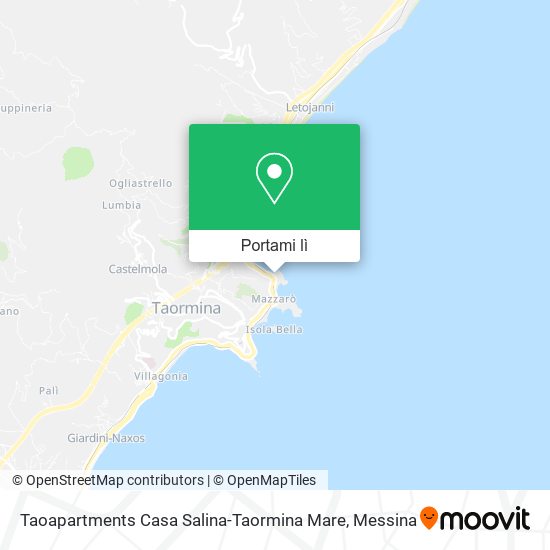 Mappa Taoapartments Casa Salina-Taormina Mare