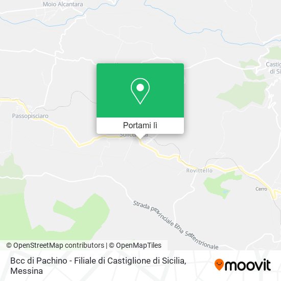 Mappa Bcc di Pachino - Filiale di Castiglione di Sicilia