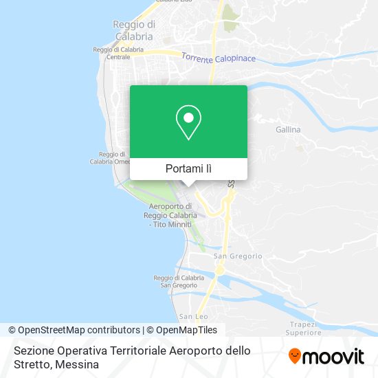 Mappa Sezione Operativa Territoriale Aeroporto dello Stretto