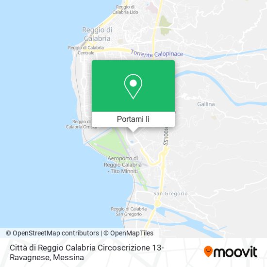 Mappa Città di Reggio Calabria Circoscrizione 13-Ravagnese