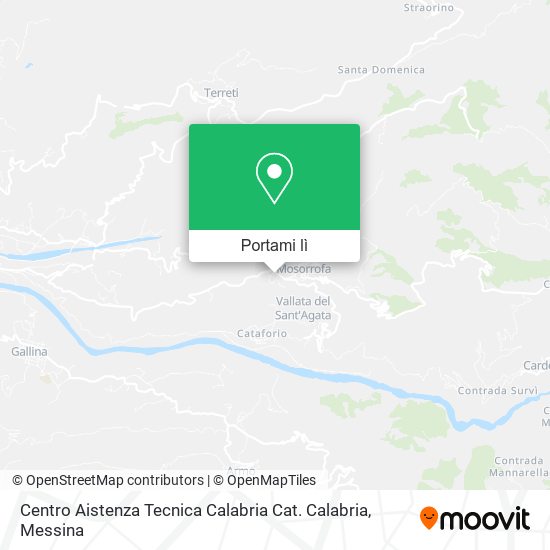 Mappa Centro Aistenza Tecnica Calabria Cat. Calabria