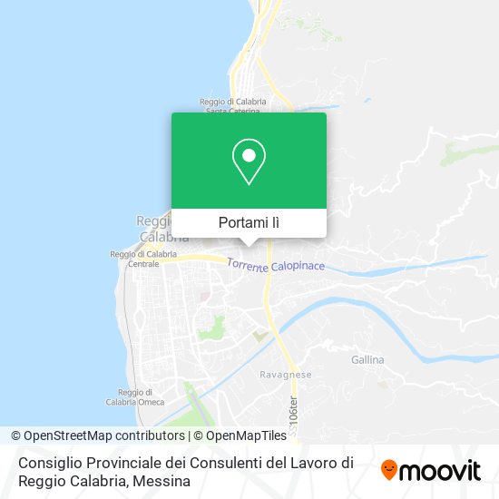 Mappa Consiglio Provinciale dei Consulenti del Lavoro di Reggio Calabria