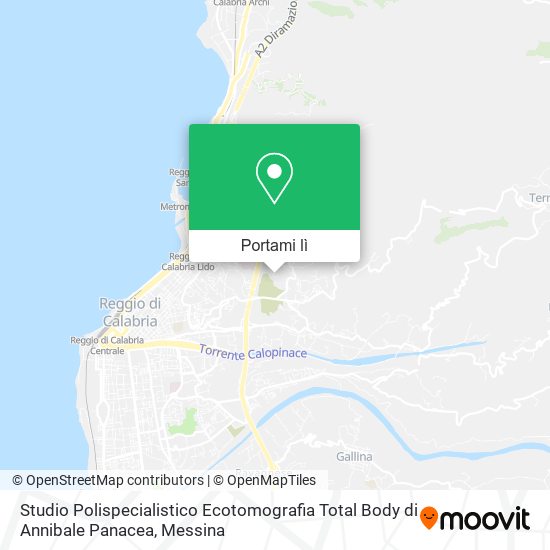Mappa Studio Polispecialistico Ecotomografia Total Body di Annibale Panacea