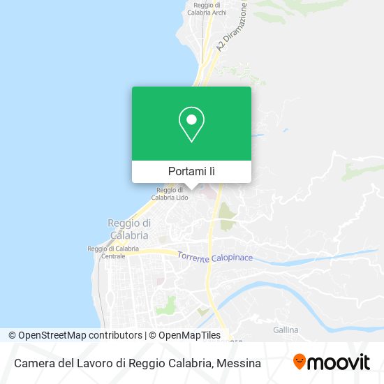 Mappa Camera del Lavoro di Reggio Calabria