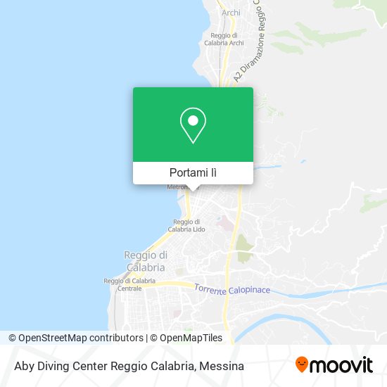 Mappa Aby Diving Center Reggio Calabria