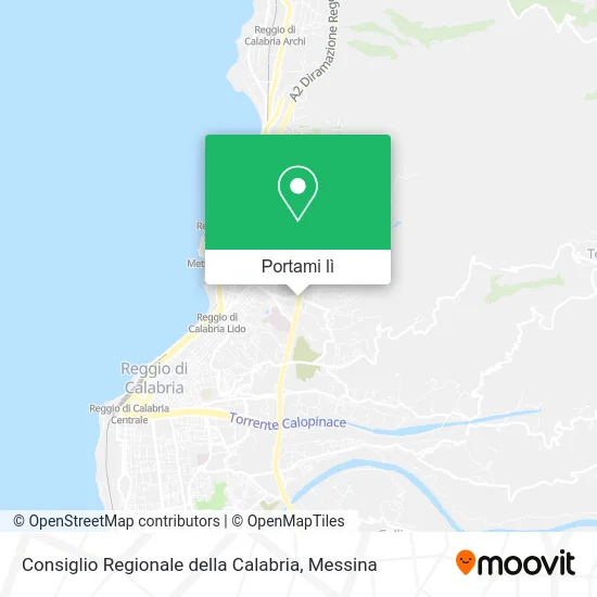 Mappa Consiglio Regionale della Calabria