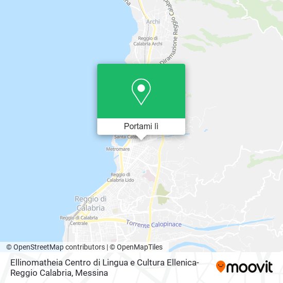 Mappa Ellinomatheia Centro di Lingua e Cultura Ellenica-Reggio Calabria