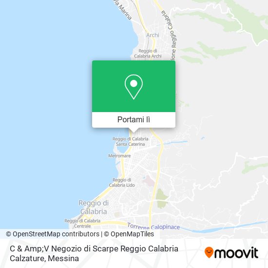 Mappa C & Amp;V Negozio di Scarpe Reggio Calabria Calzature