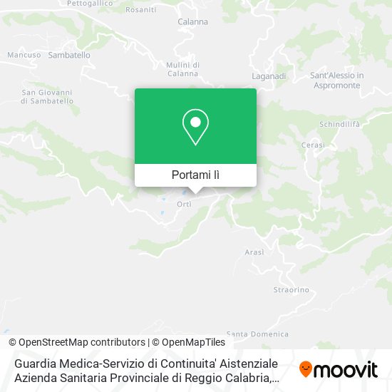Mappa Guardia Medica-Servizio di Continuita' Aistenziale Azienda Sanitaria Provinciale di Reggio Calabria